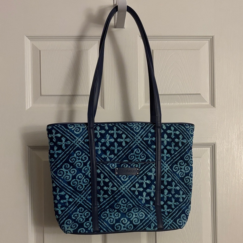 Vera Bradley Teal and Navy Patterned Tote